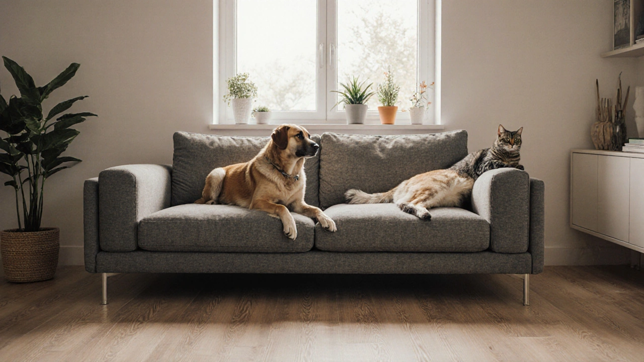 Haustierfreundliches Wohnzimmer: Kratzfeste Sofas und pflegeleichte Teppiche