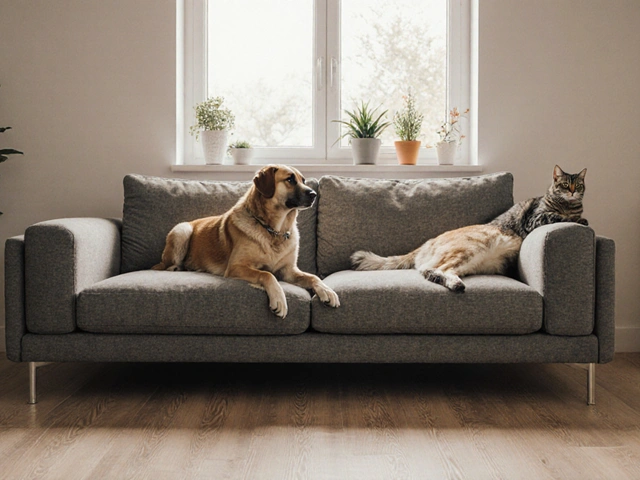 Haustierfreundliches Wohnzimmer: Kratzfeste Sofas und pflegeleichte Teppiche