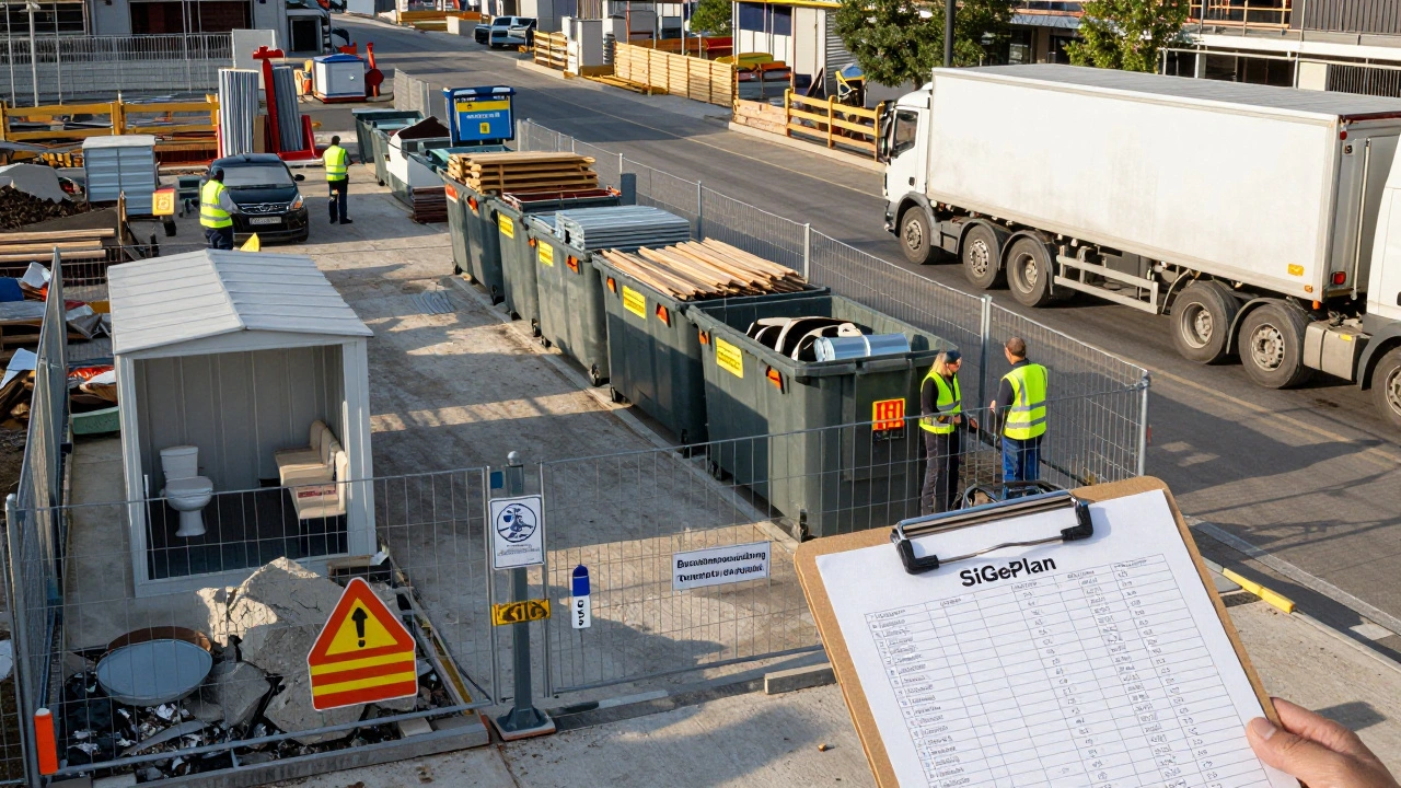 Baustelleneinrichtung in Eigenregie: So sichern Sie Schutz, Ordnung und Entsorgung richtig