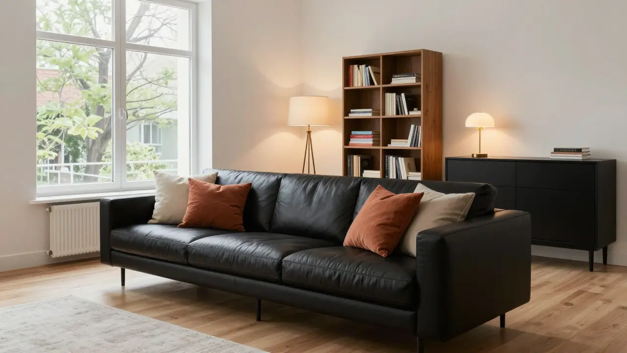 Schwarze Akzente im Wohnzimmer: So gestalten Sie Kontraste ohne düsteren Eindruck