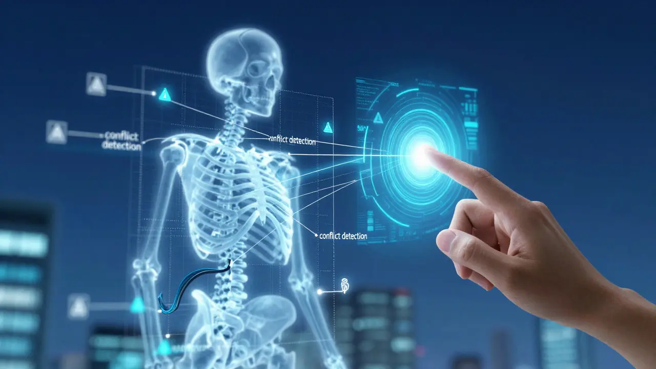 KI-gestützte digitale Planung zur Erkennung von Installationskonflikten im Gebäude.