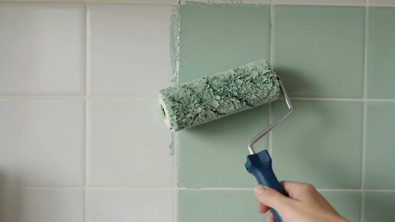 Überstreichen von alten Küchenfliesen mit modernem Fliesenlack