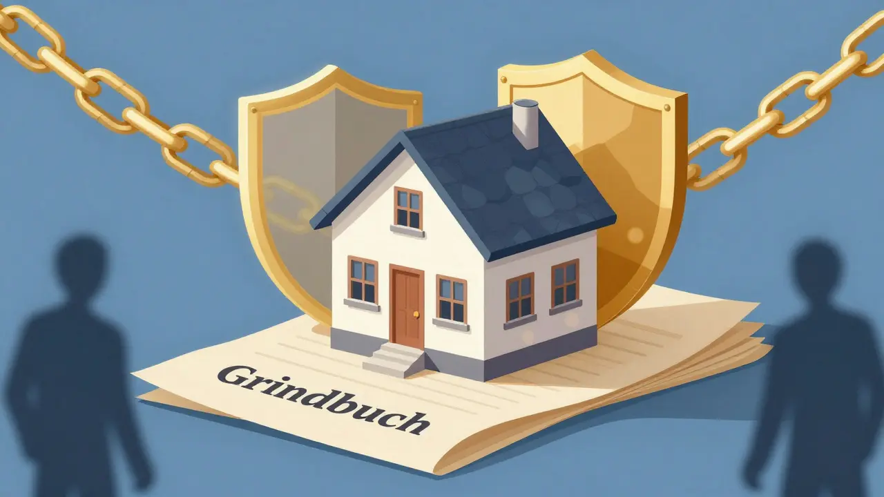 Haus durch rechtliche Schutzschilde vor Gläubigern gesichert