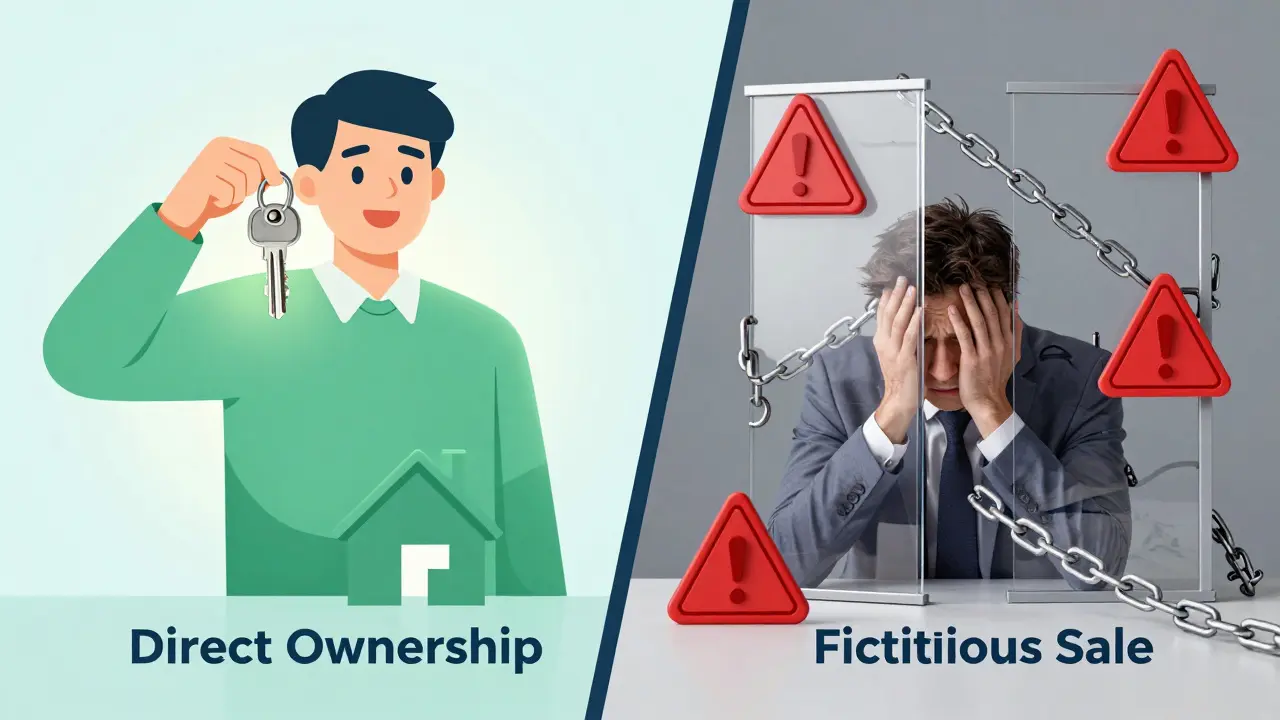 Vergleich direkter Immobilienbesitz versus Gesellschaftshaltung