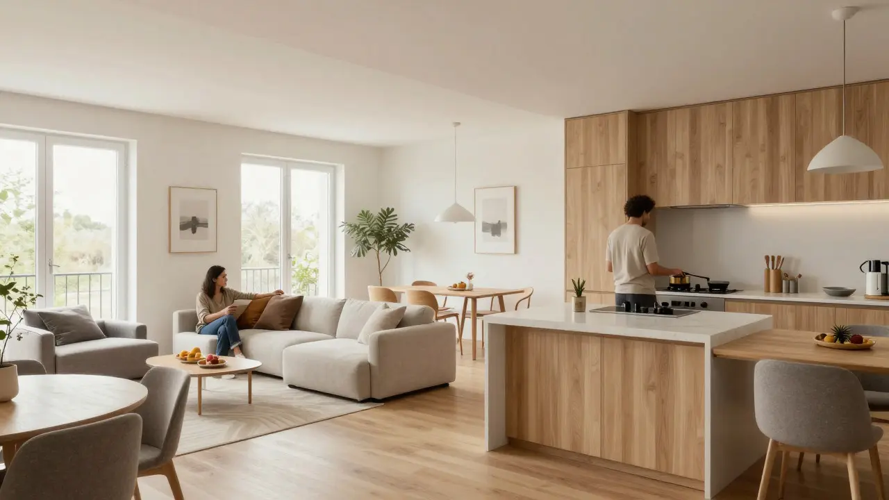 Offenes Wohn-Esszimmer einrichten: Zonenplanung und Möbel im Wohnzimmer