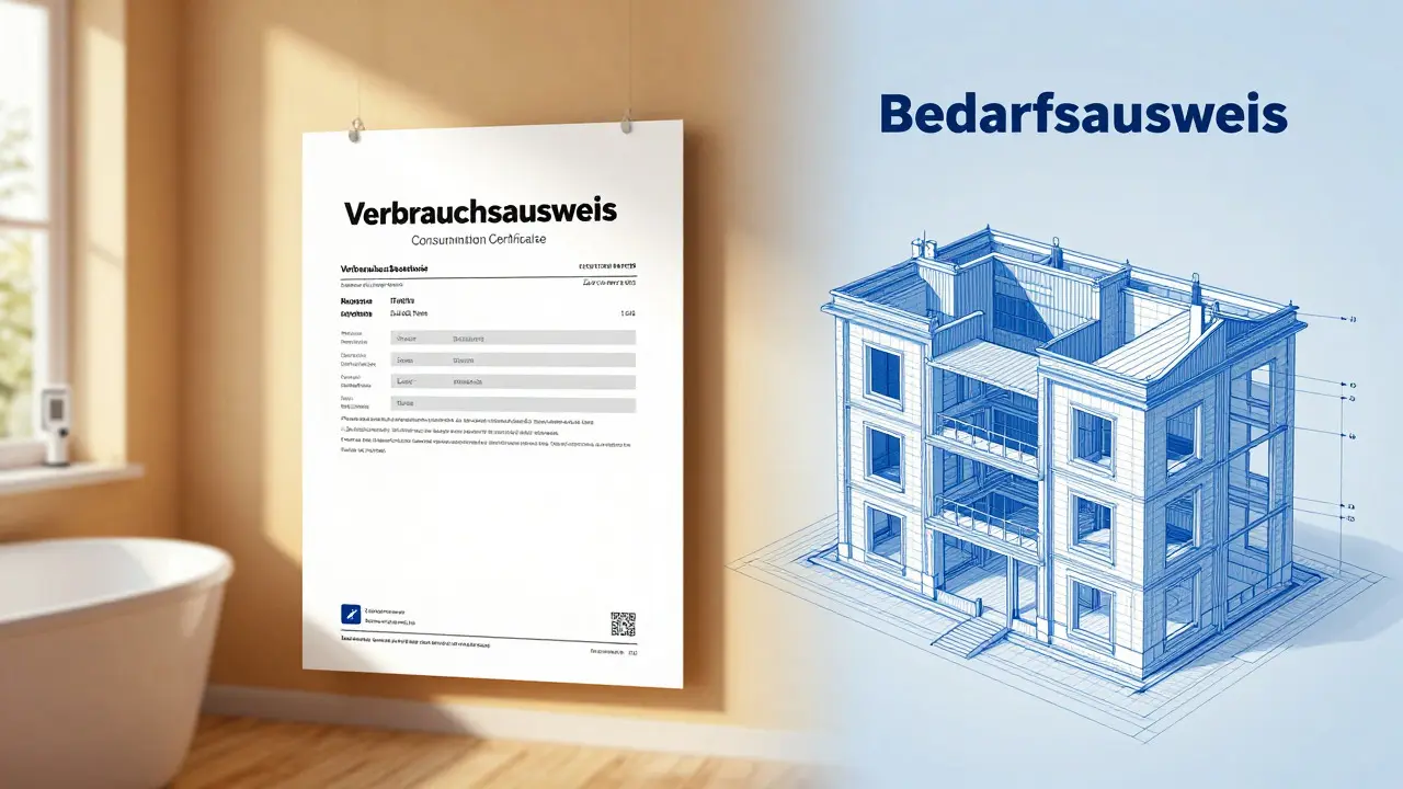 Vergleich von Verbrauchs- und Bedarfsausweis durch visuelle Darstellung