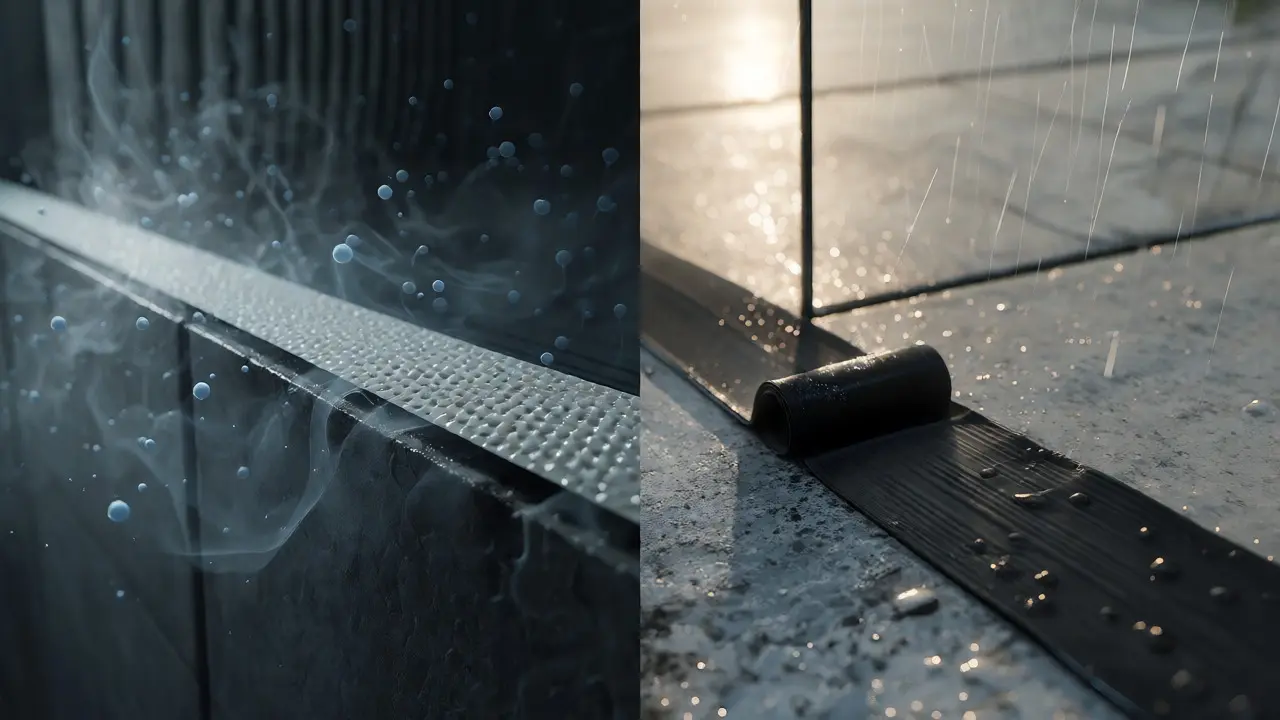 Visual comparison of vapor permeability and UV resistance